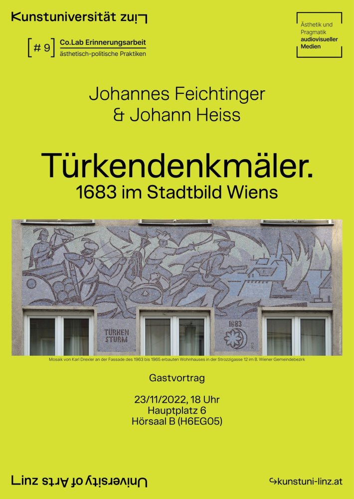 Plakat Gastvortrag Türkendenkmäler